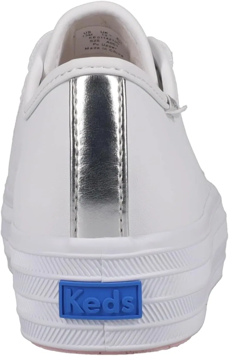 Детские кеды для девочек с шармами Triple Up Charms Keds, White — фото 3