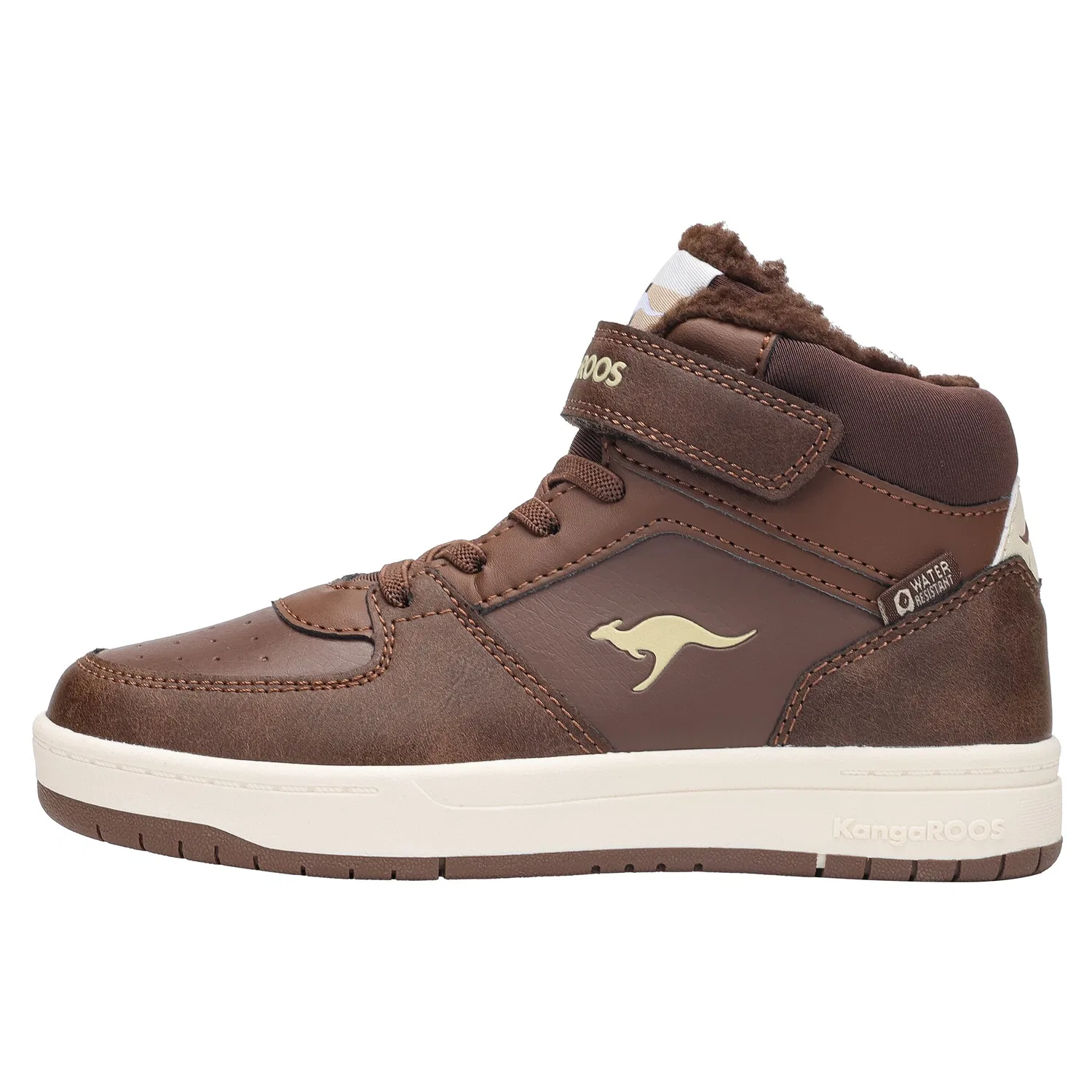 Детские кроссовки с водоотталкивающим верхом KangaROOS, Slate Black/Blond Wood