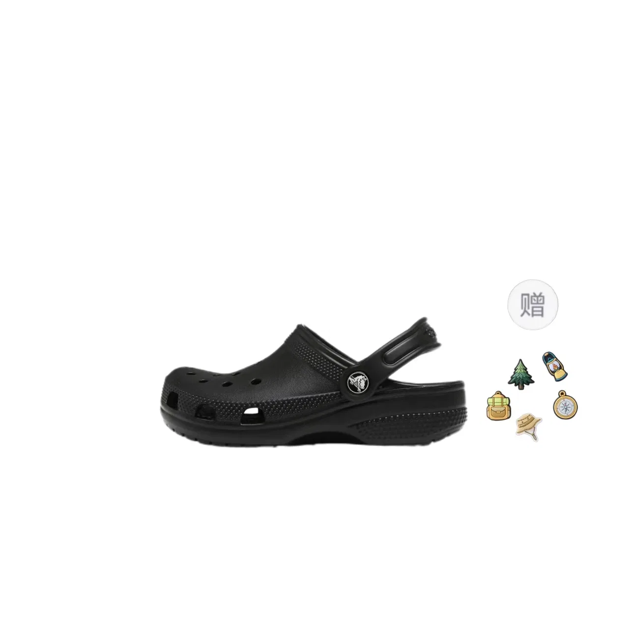 Детские сандалии с длинным ремешком Black (Comes with Shoe Charms) Crocs, Black