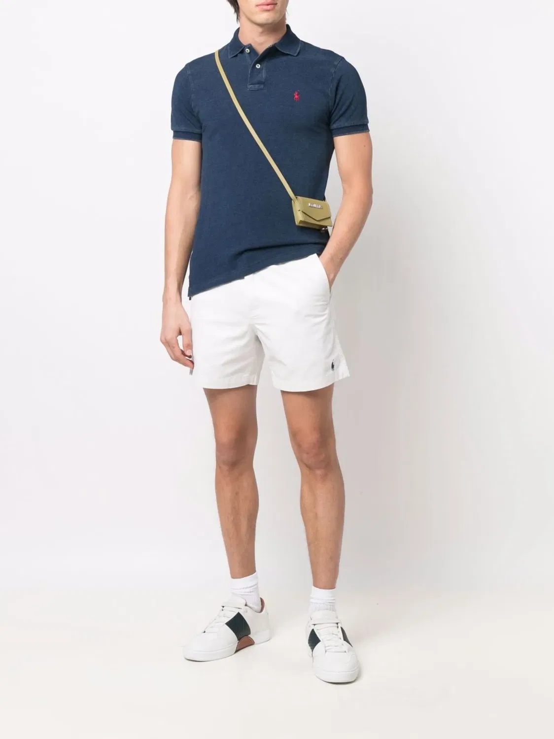 Шорты из Хлопкового Чино с Логотипом Pony Polo Ralph Lauren, белый — фото 3