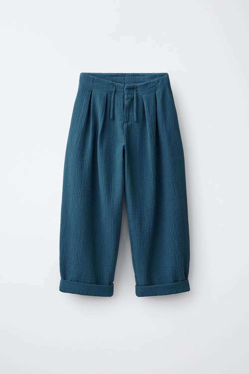 Текстурированные брюки-баллоны ZARA, Bluish