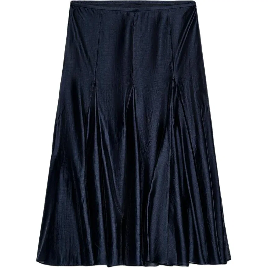 Женская юбка-миди А-силуэта Casual Sea Blue ZARA, Sea Blue