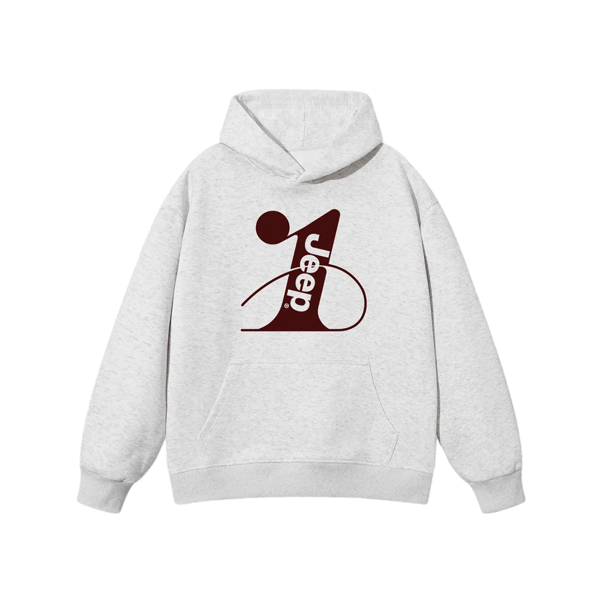 Детский свитшот с капюшоном, плотный, растяжимый, Jeep, Heather Grey