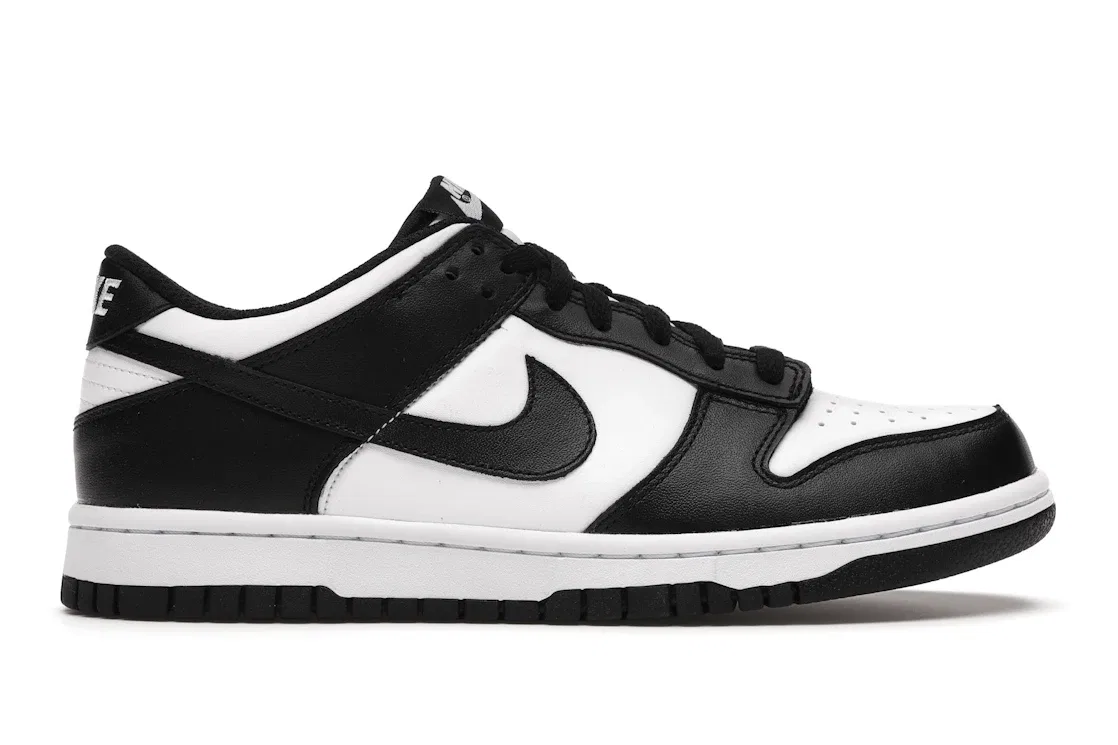 Детские кроссовки для мальчиков и девочек с принтом Nike Dunk Low Retro Nike, White/Black-White