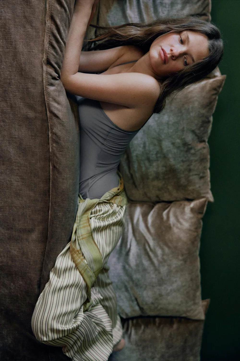 Тюлевый топ на бретельках ZARA, Grey — фото 4