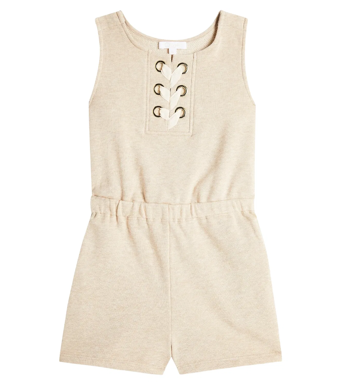 Комбинезон хлопковый Chloé Kids, бежевый Marl