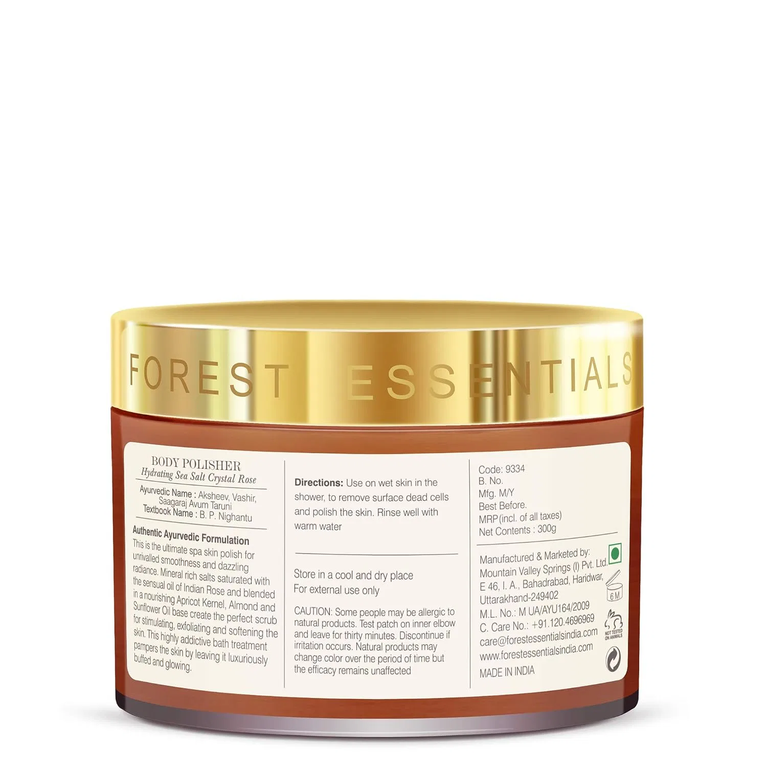 Скраб для тела Hydrating Sea Salt Crystal Rose, Forest Essentials, 300 г — фото 3