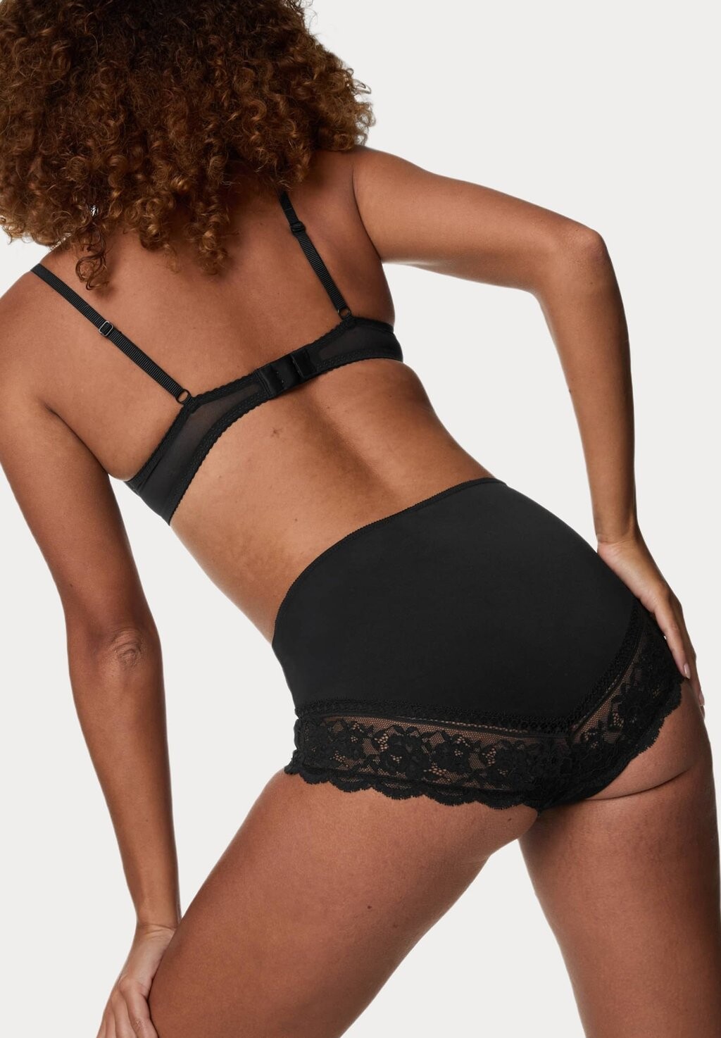 

Трусы 3 PACK LACE TRIM FULL Marks & Spencer, черный