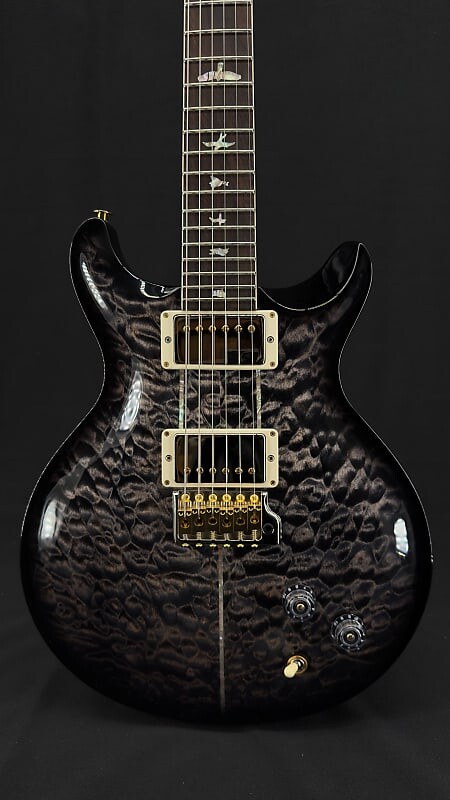 

PRS Santana Retro в цвете Charcoal Wrap Burst с топом Artist Quilt и горловиной из палисандра