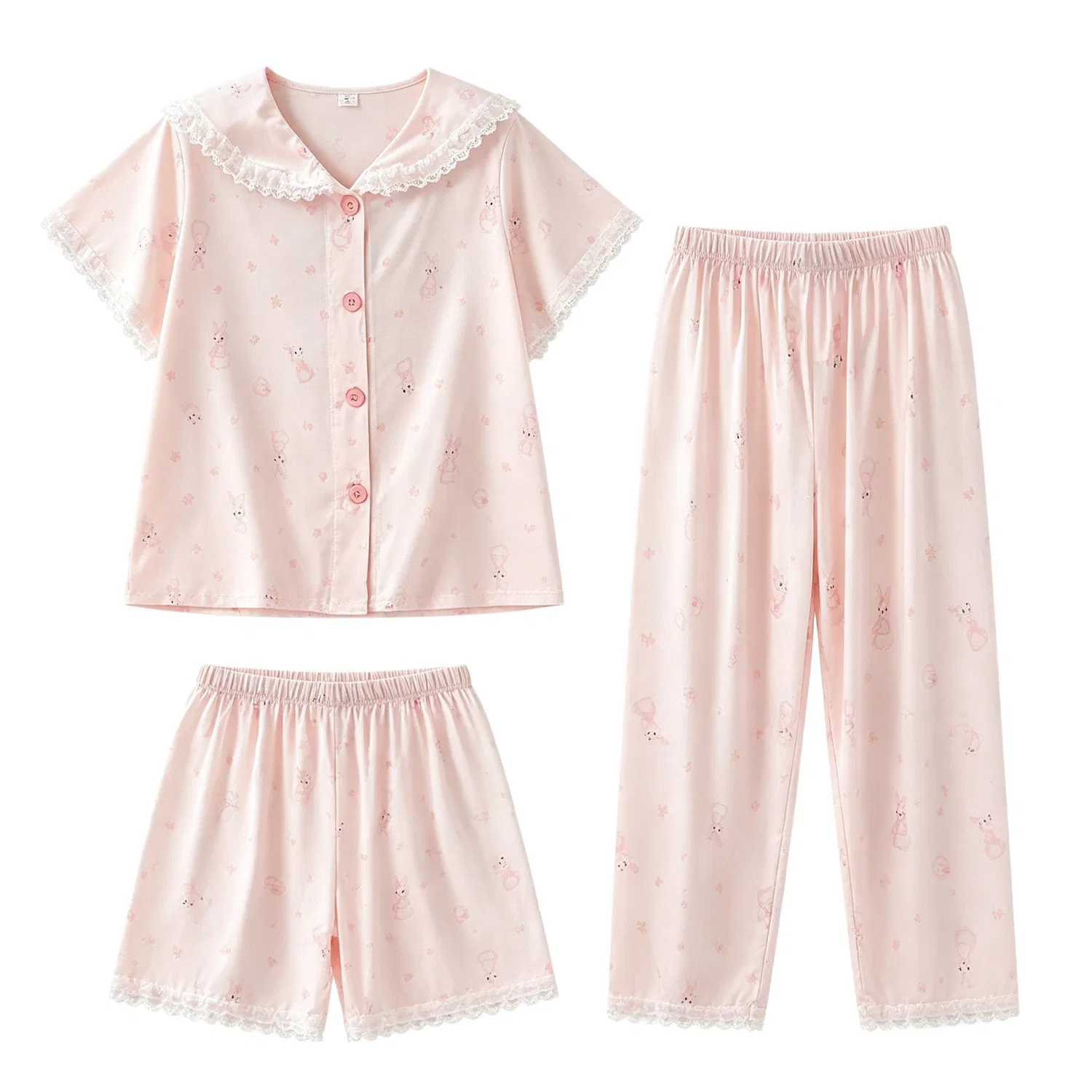 Детский комплект пижам 3 предмета Lanza, Pink
