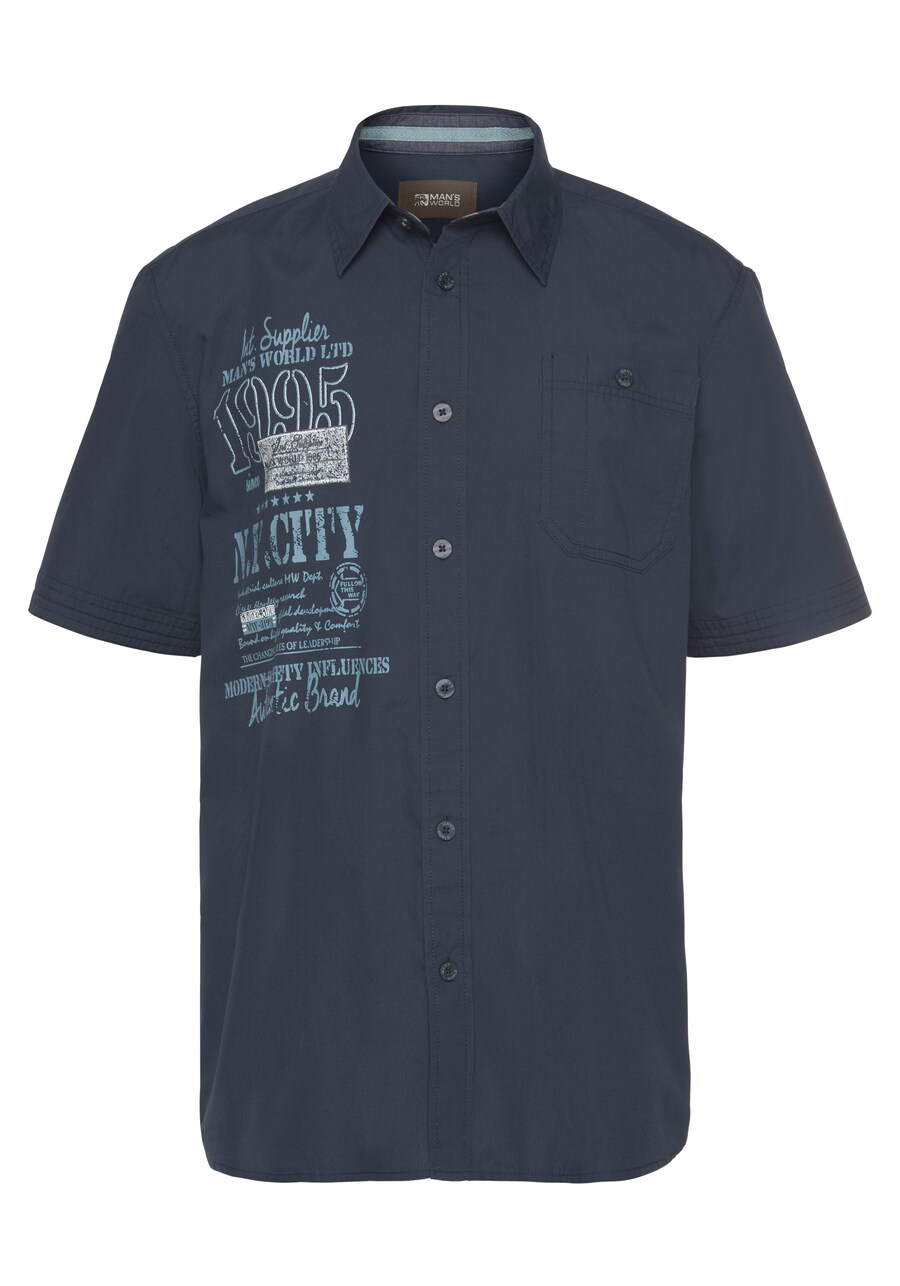 

Повседневная рубашка Man's World Regular fit Button Up Shirt, темно-синий