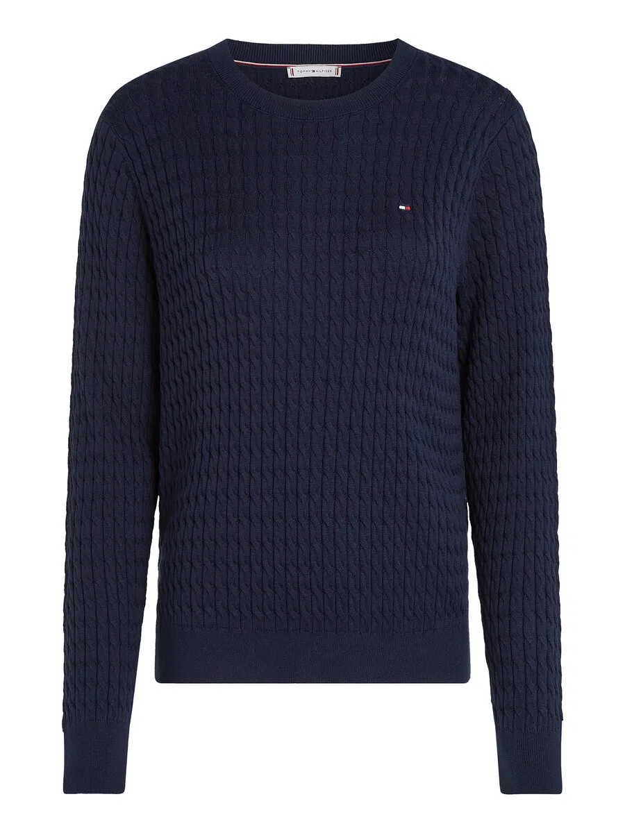 Свитер TOMMY HILFIGER 'Cable' в цвете Marine Blue
