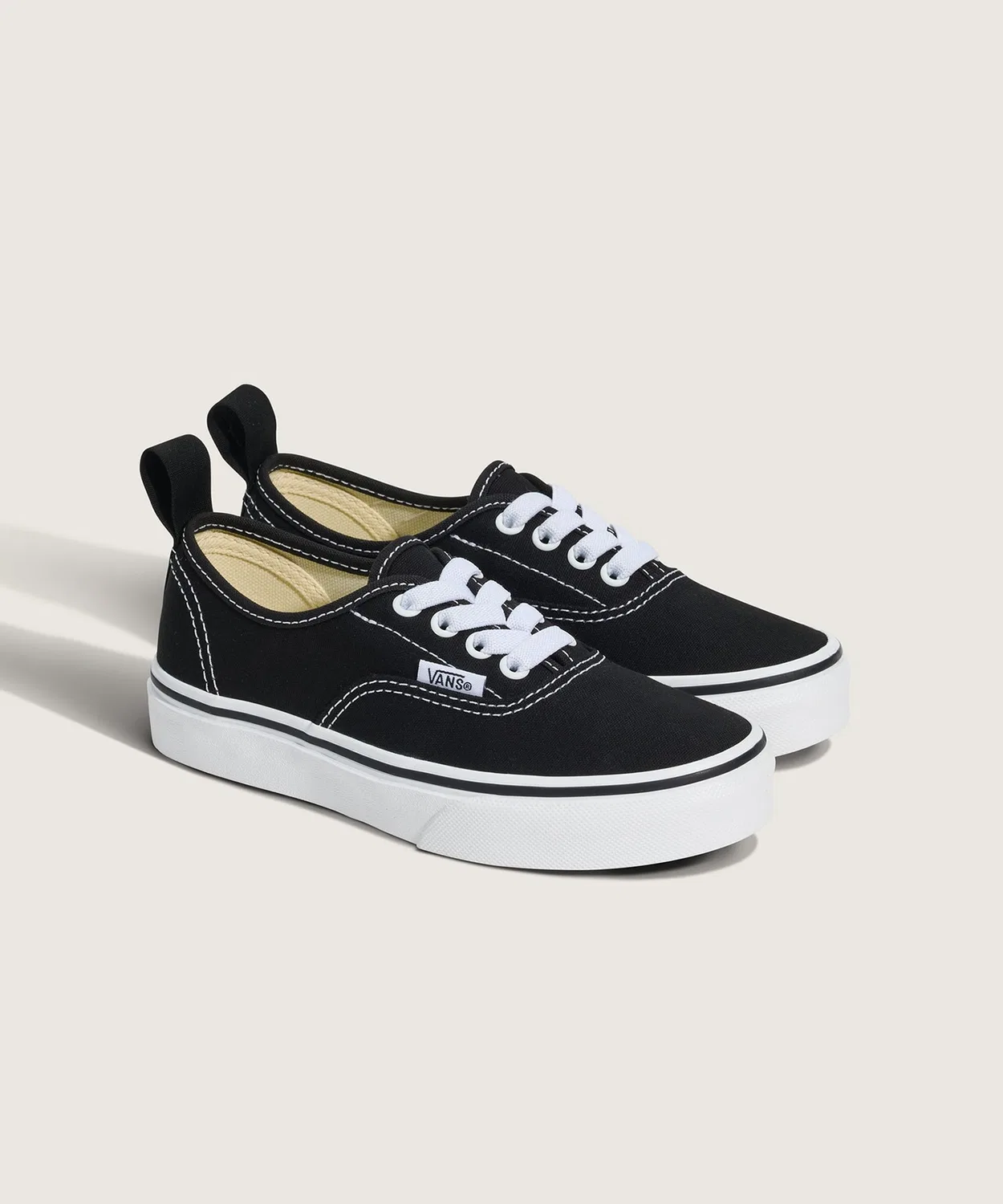 Детские кеды с эластичными шнурками Authentic Elastic VANS, Black — фото 2