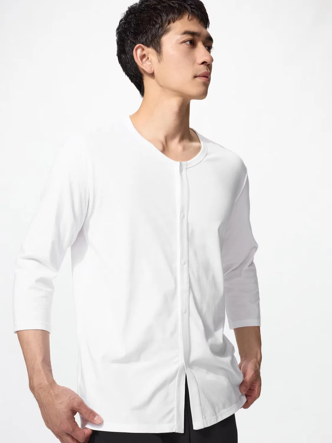 Футболка Uniqlo Airism, повседневная, белый