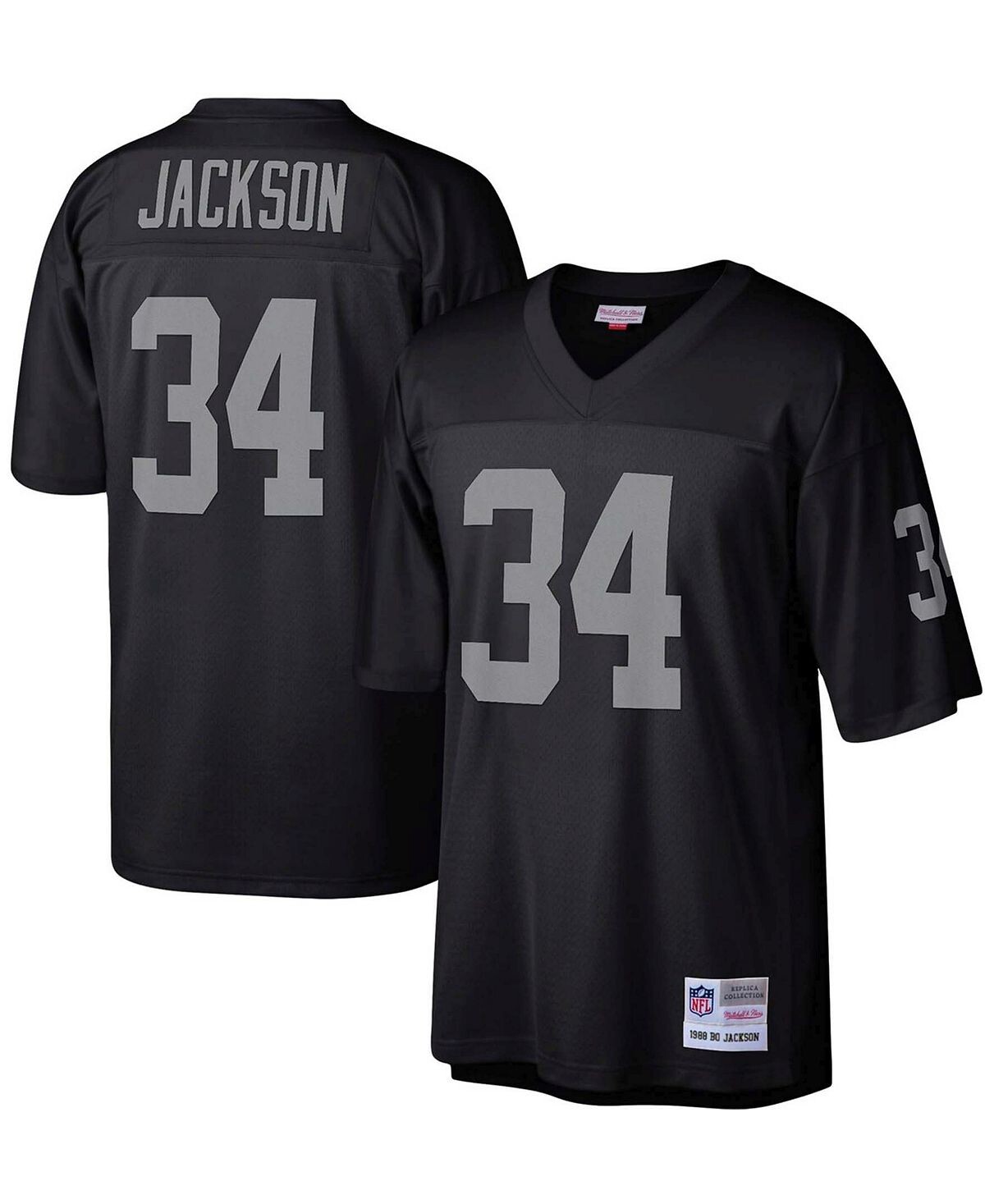 

Футболка Mitchell & Ness bo jackson black las vegas raiders legacy, черный