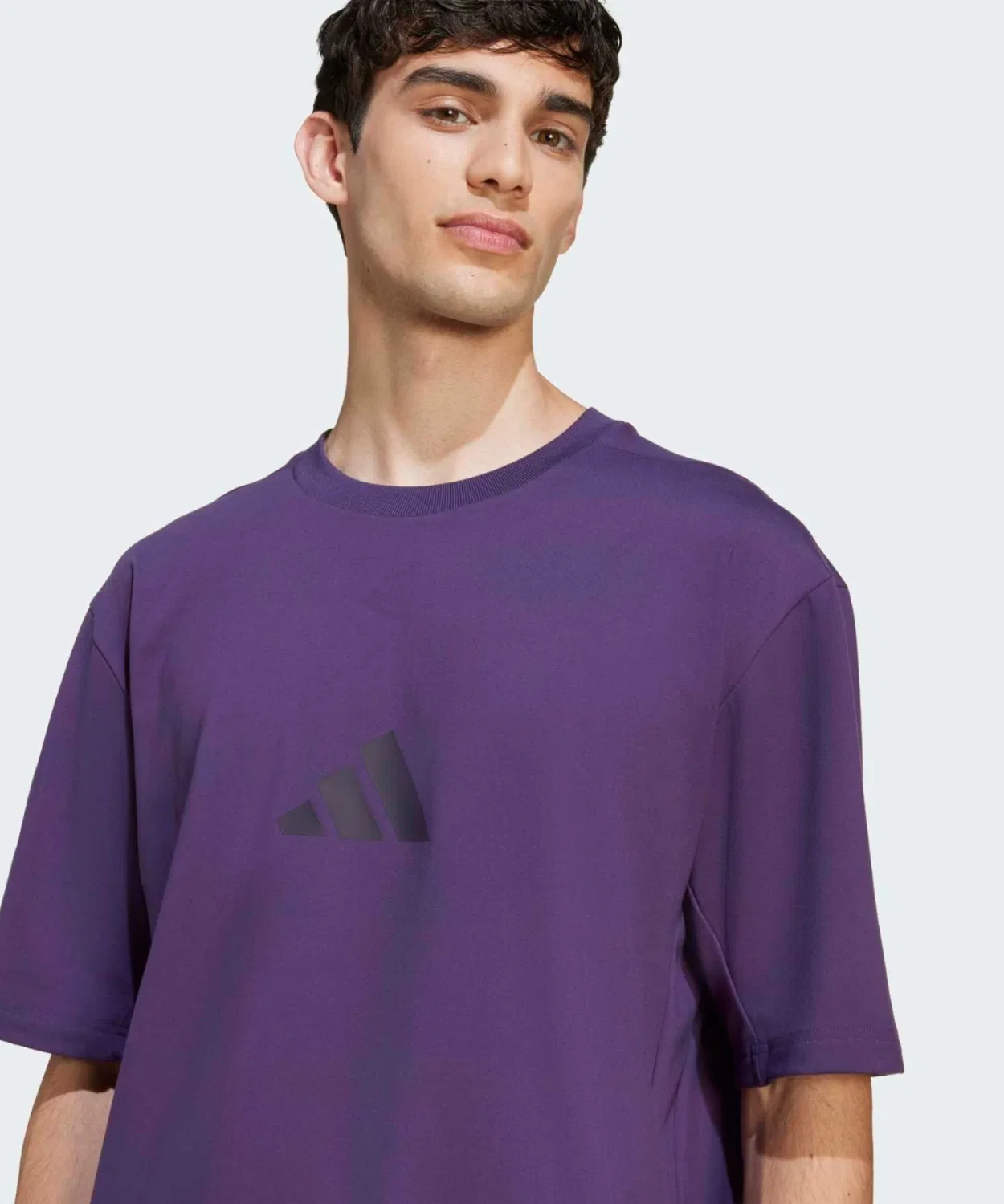 Мужская футболка с коротким рукавом из полиэстера, модель Z.N.E. Adidas, Violet — фото 4