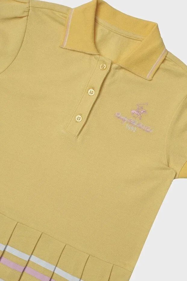 Детская футболка для девочек хлопковая Beverly Hills Polo Club, Yellow — фото 2