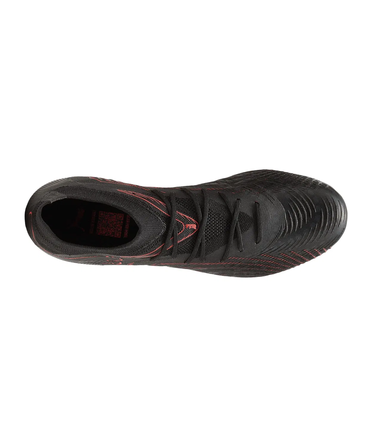 Детские футбольные бутсы для мальчиков с шнуровкой Future 9 Match Mg PUMA PUMA Black Red Bright Grey Strong — фото 3