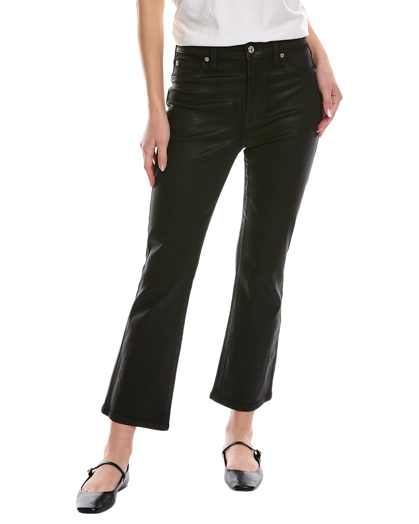 

7 For All Mankind Черные облегающие джинсы с высокой талией