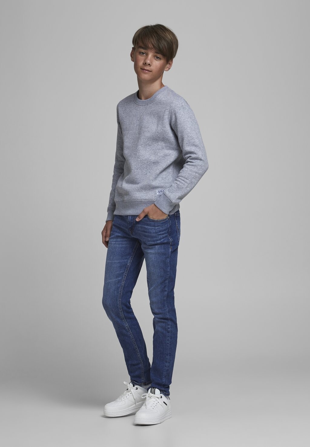Джинсы Skinny Fit GLENN ORIGINAL Jack & Jones Junior, цвет blue denim — фото 2