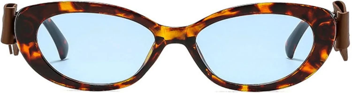 

Солнцезащитные очки Willochra в стиле ретро с милым овальным бантом для женщин и мужчин, маленькие, в стиле 90-х, модные женские очки «кошачий глаз», черные, C1