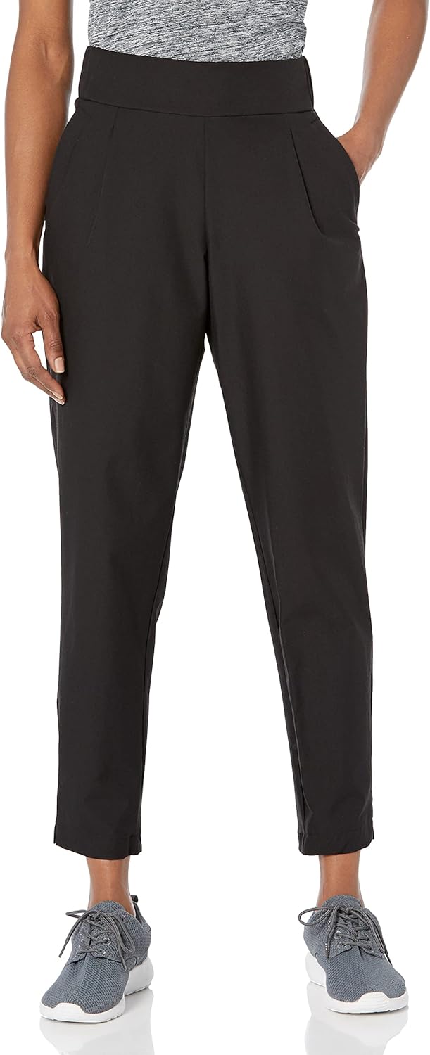 

Женские брюки Calvin Klein Performance с зауженными брюками спереди и присборенным поясом сзади, длина внутреннего шва 27 дюймов, Black