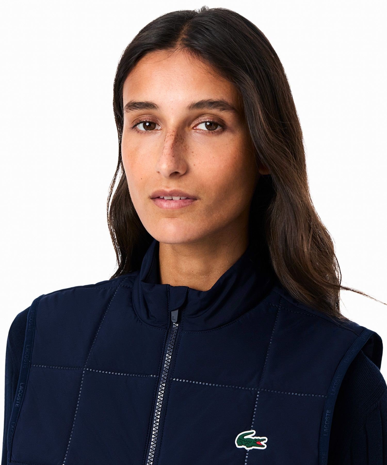 Жилет LACOSTE стеганый водоотталкивающий, Navy — фото 2