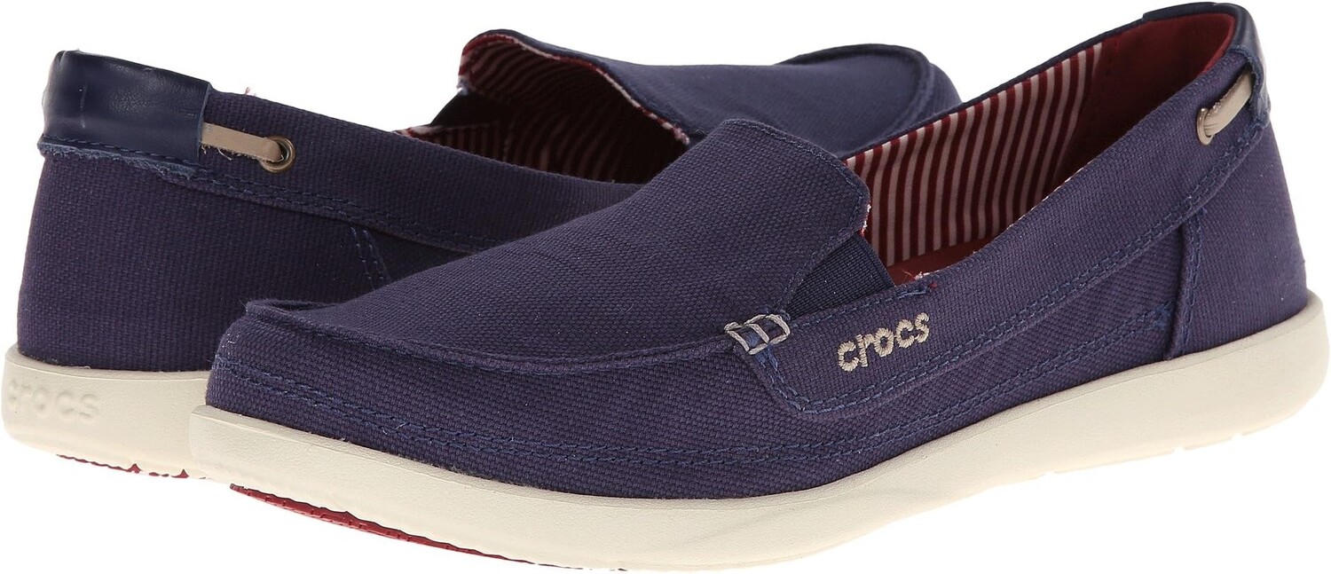 

Лоферы Walu Canvas Loafer Crocs, цвет Nautical Navy/Stucco