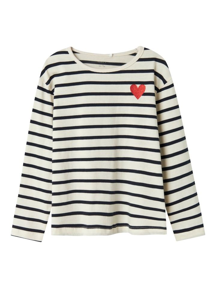 

Футболка name it Langarmshirt NKFTOVELINA LS NREG TOP PB, цвет sea salt