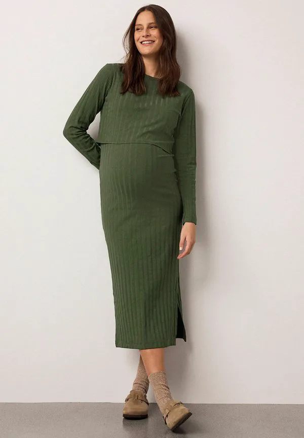 Трикотажное платье стандартного кроя Next, Khaki Green