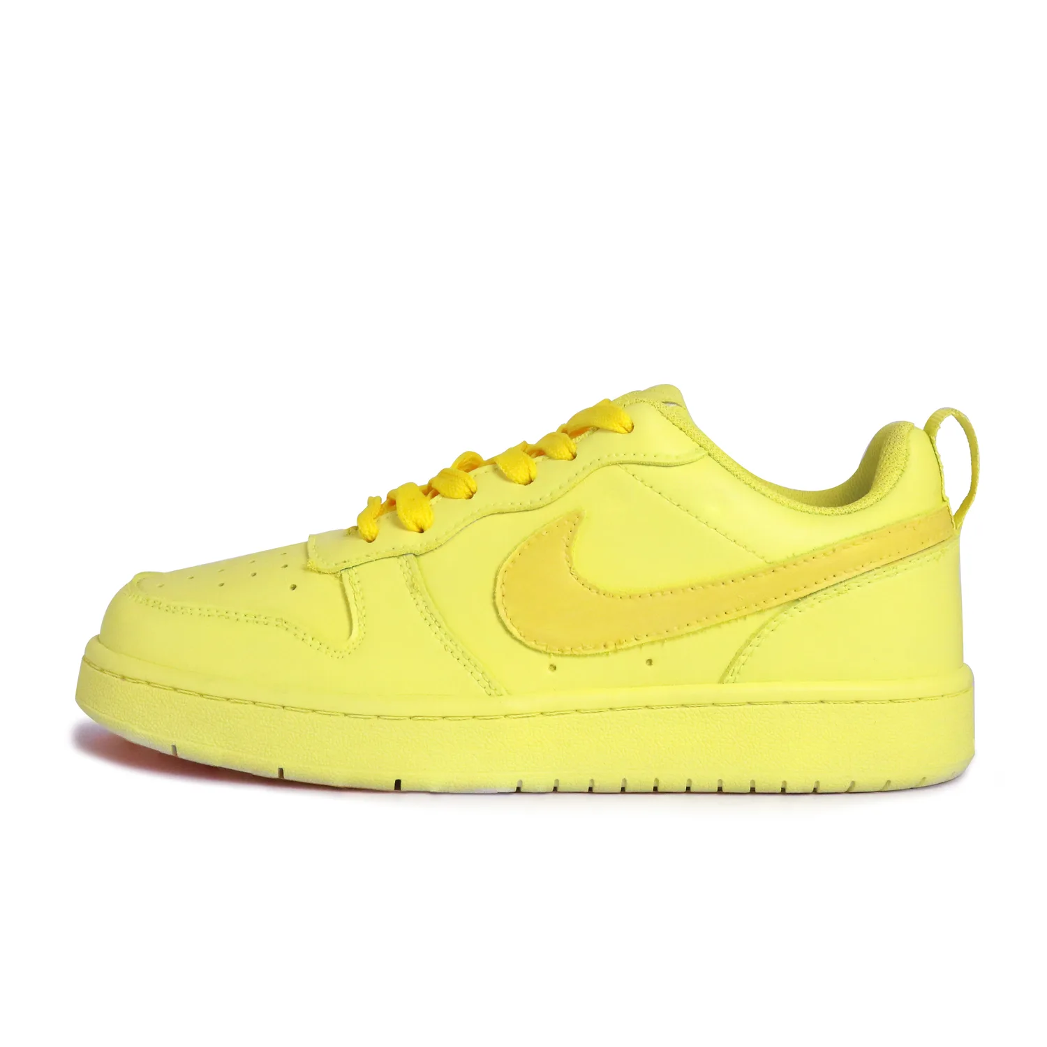 Nike Court Borough Low 2 кожаные нескользящие амортизирующие устойчивые к истиранию низкие детские скейтбординг кроссовки Yellow