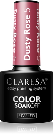 

Гибридный лак для ногтей Claresa SoakOff UV/LED Color Dusty Rose, 5 5 g