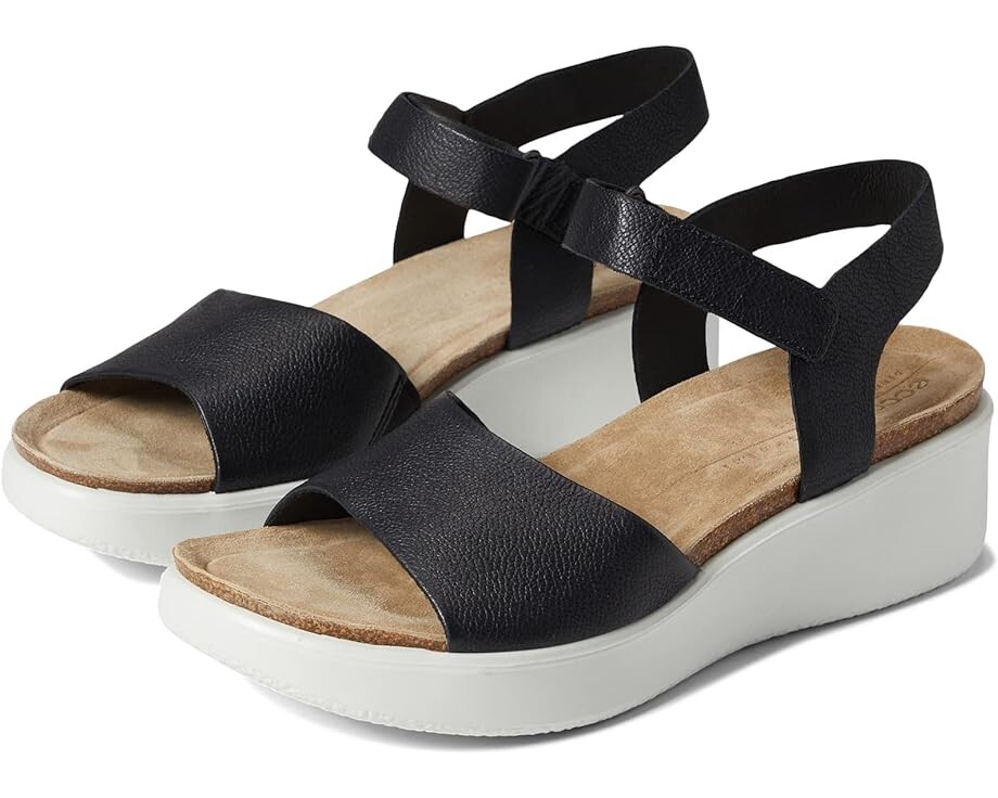 

Сандалии ECCO Flowt Wedge Cork, черный