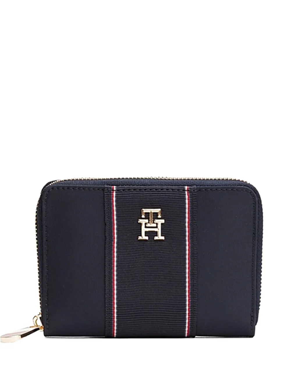 

Полосатый кошелек с круговой молнией Tommy Hilfiger, синий