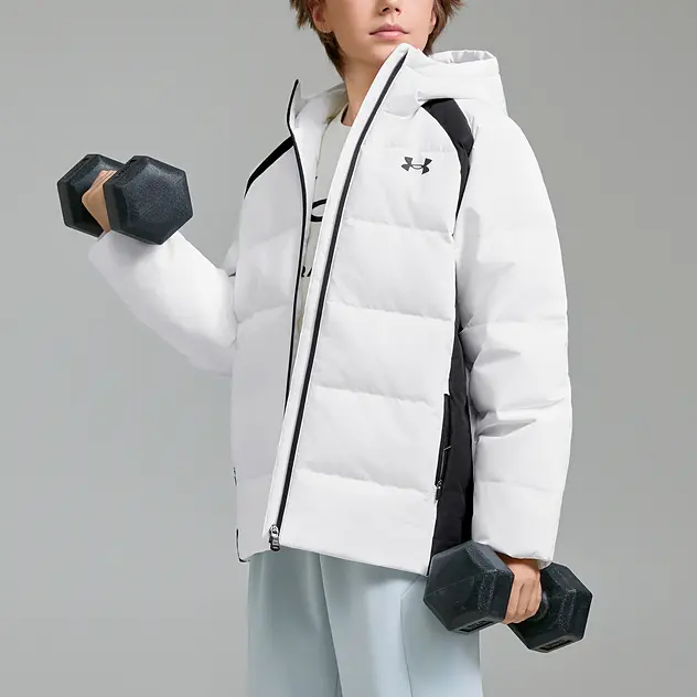Пуховик для всесторонних тренировок Kids' Under Armour, белый — фото 4