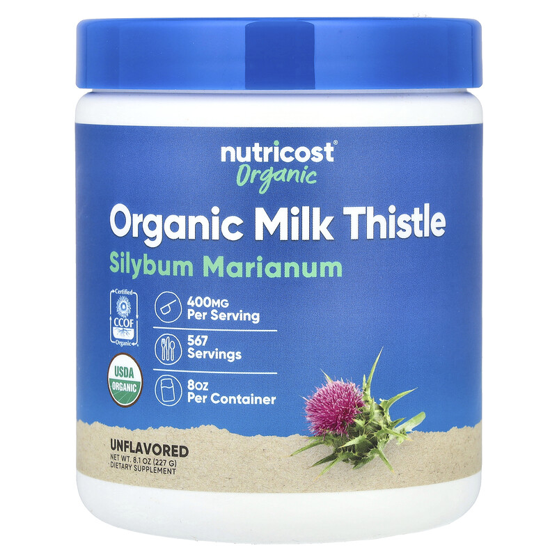 

Nutricost, Органический расторопша, без добавок, 227 г (8,1 унции)