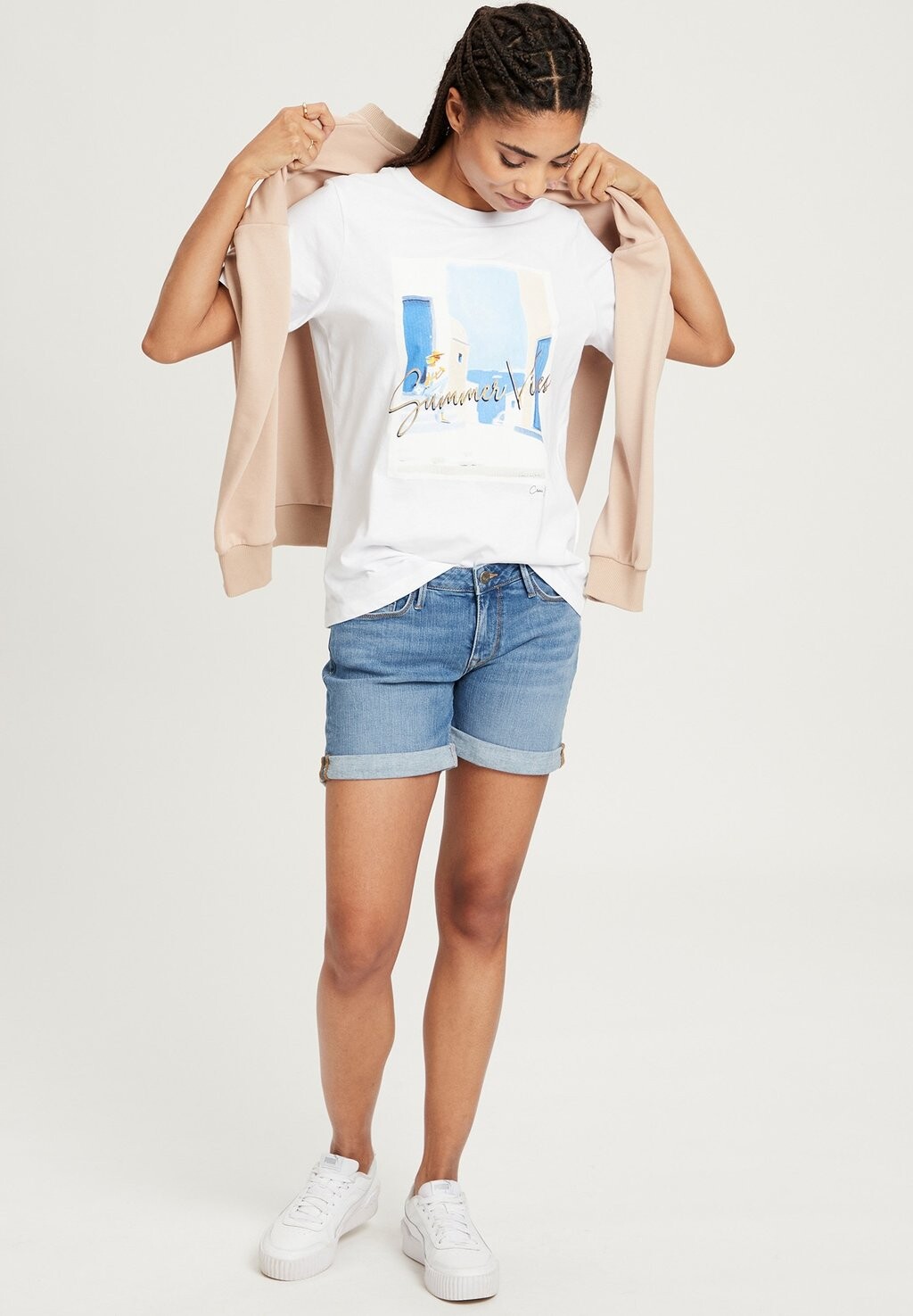 

Джинсовые шорты ZENA Cross Jeans, светло-голубой деним