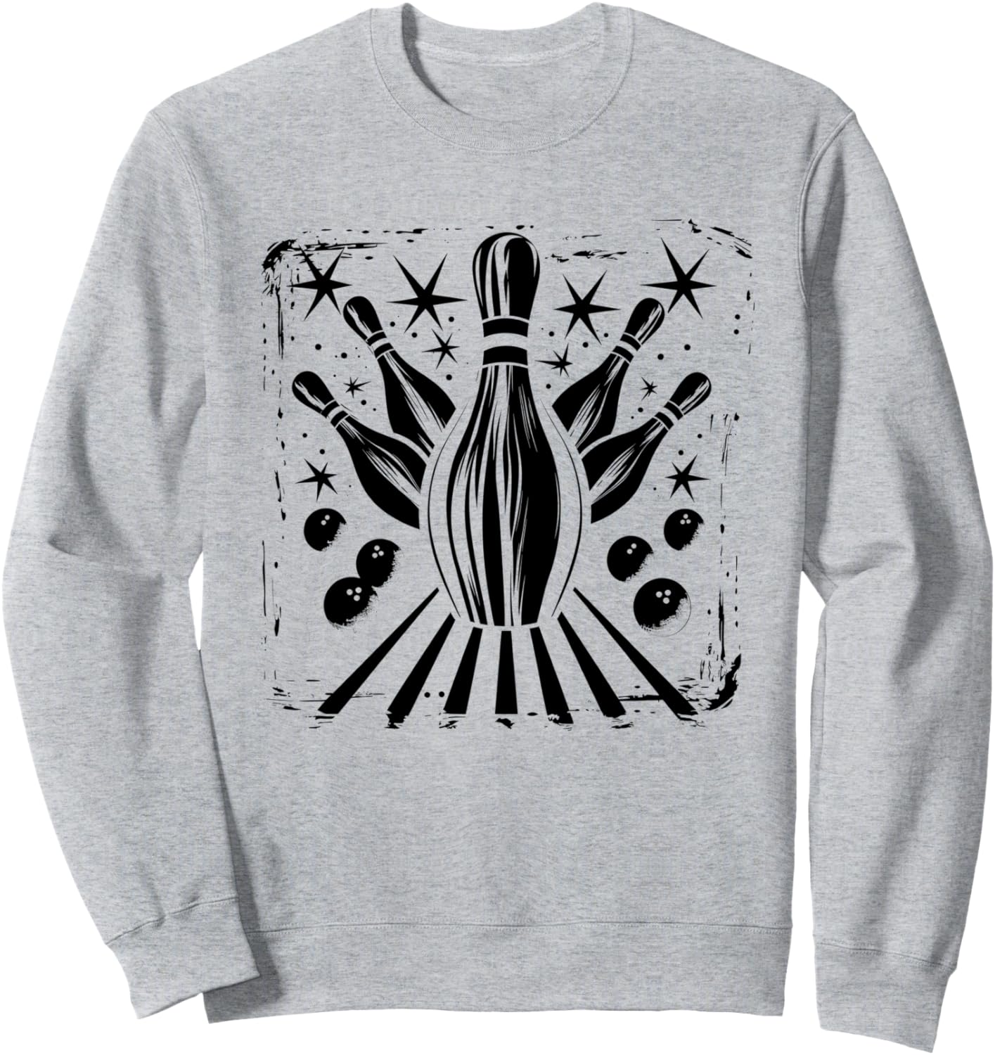 

Толстовка с графическим принтом на тему боулинга Bowling Enthusiast Graphic Tees And Gifts, серый