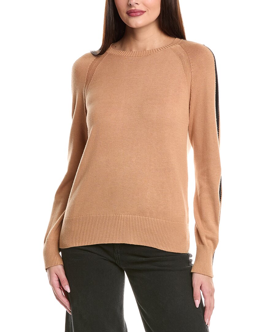 

WISPR Полосатый свитер из смесового шелка, коричневый