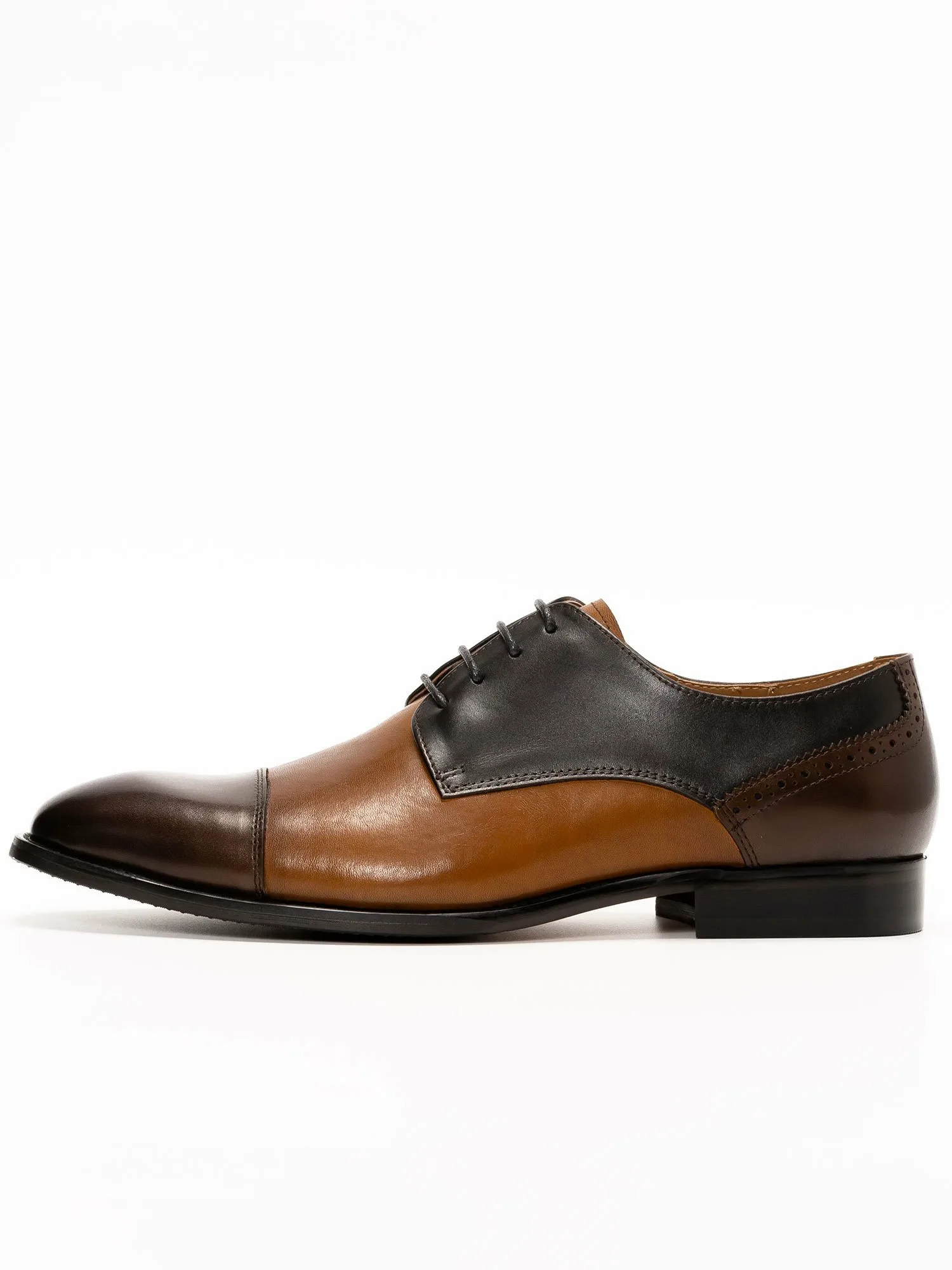Кроссовки на шнуровке LUCIUS Color Mix, Brown — фото 2