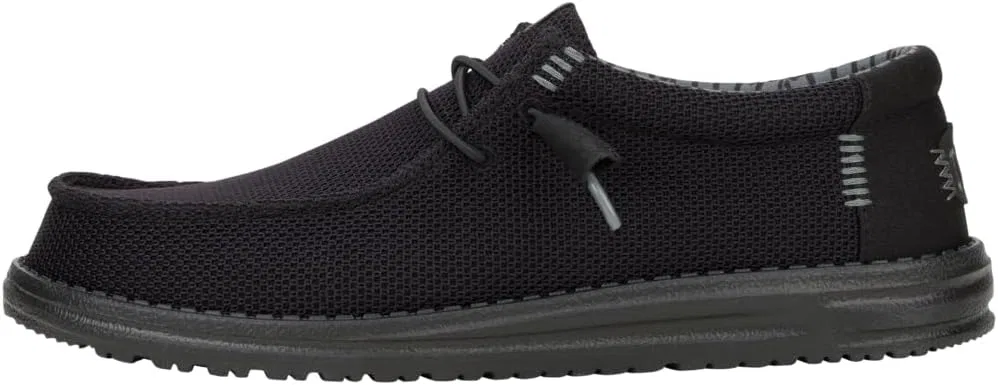 Мужские парусиновые туфли HEYDUDE Wally Stretch Canvas, Black
