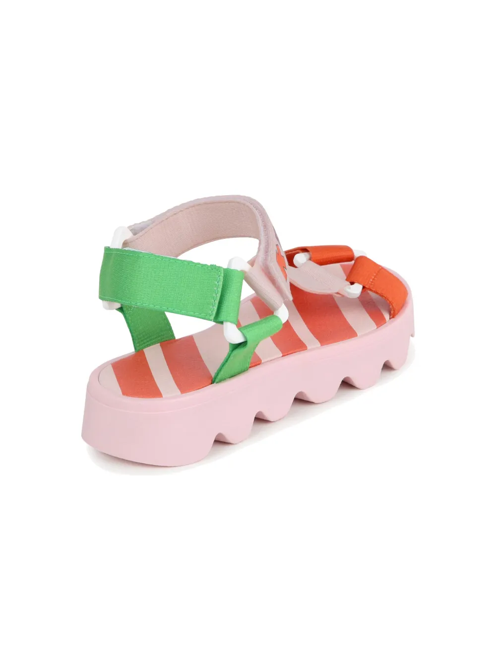 Сандалии в стиле колор-блок с логотипом Kenzo Kids, розовый — фото 3