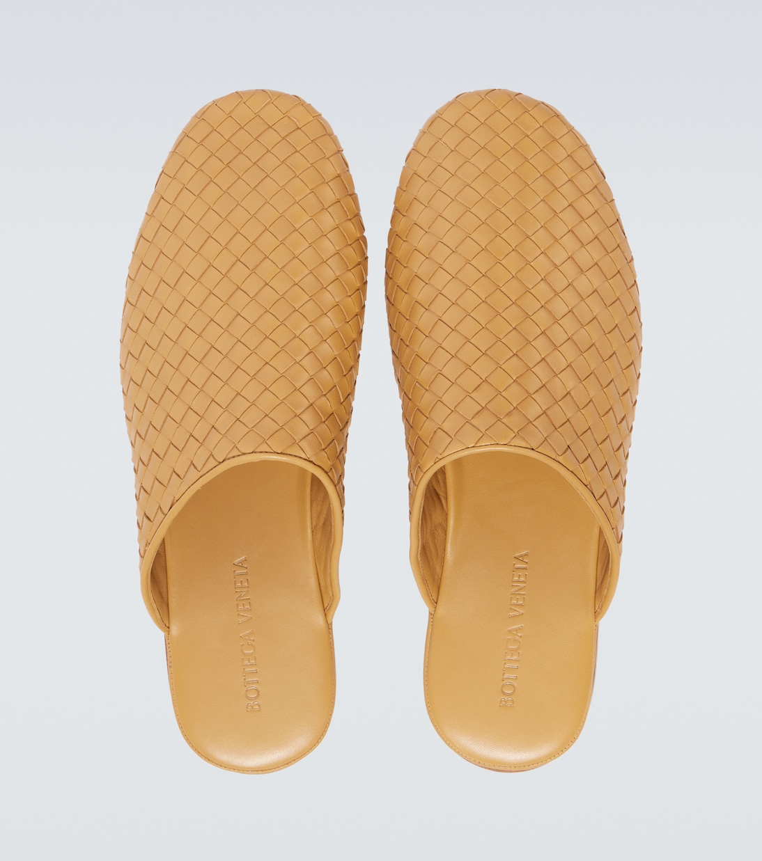 Воскресные мюли Intrecciato из кожи Bottega Veneta, Dark Praline — фото 4