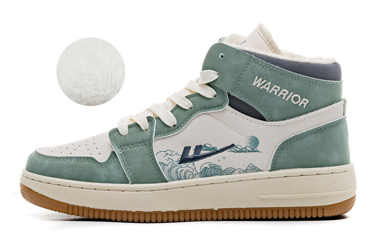 

Кроссовки WARRIOR Skateboarding Shoes Unisex High-top Blue/Green, зеленый