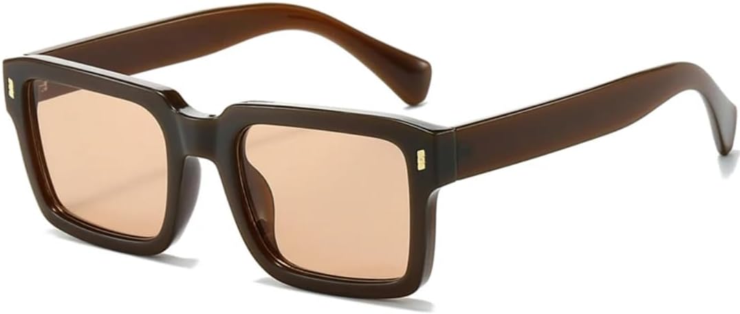 

Солнцезащитные очки с защитой UV400 | Маленькая оправа, линзы конфетного цвета | Для женщин и мужчин, для занятий спортом на открытом воздухе и вождения DSVIGF, Brown Tea