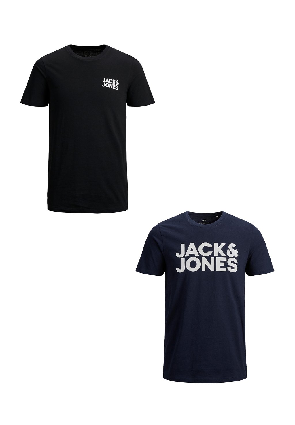 

Футболка с принтом LOGO PLUS SIZE RUNDHALS KURZARM 2PACK CORP Jack & Jones, синий