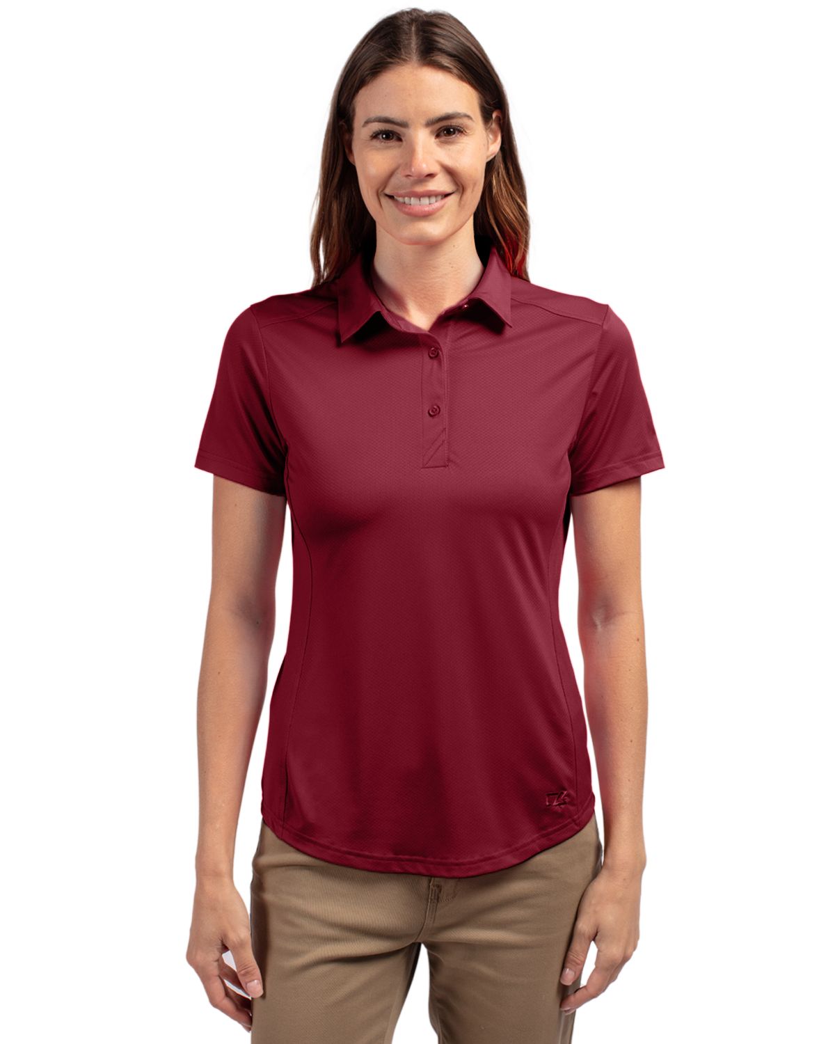 

Короткий рукав Женская поло Cutter & Buck Prospect Textured Stretch