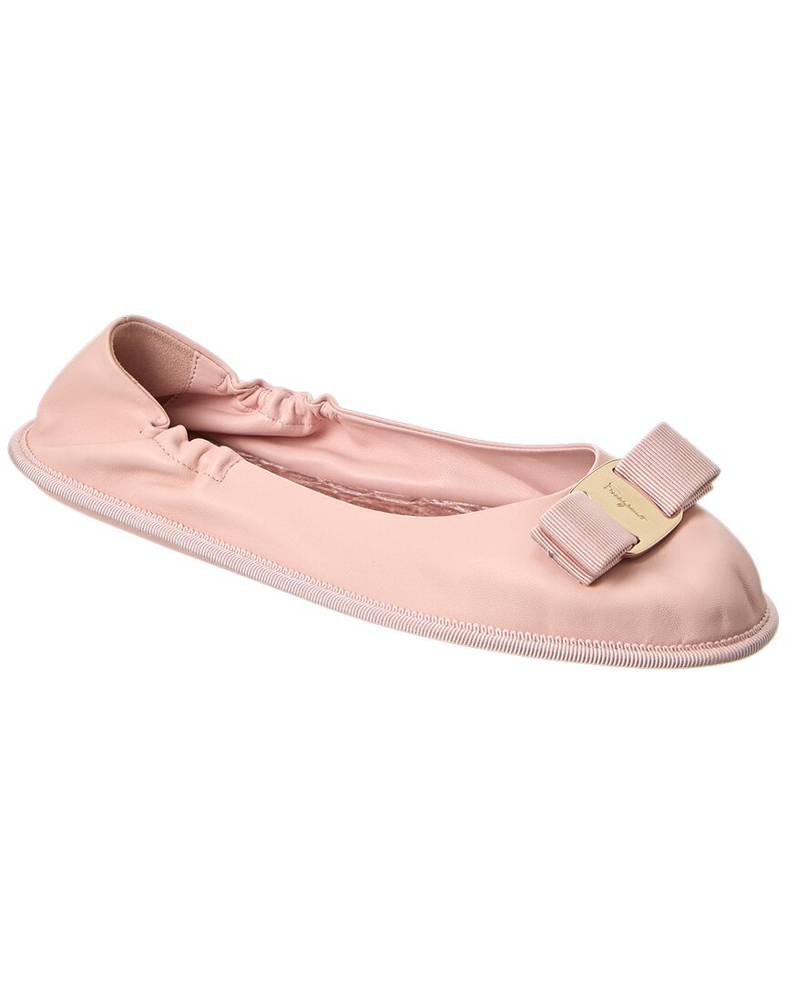 Ferragamo Varina Voy кожаные балетки Salvatore Ferragamo, розовый