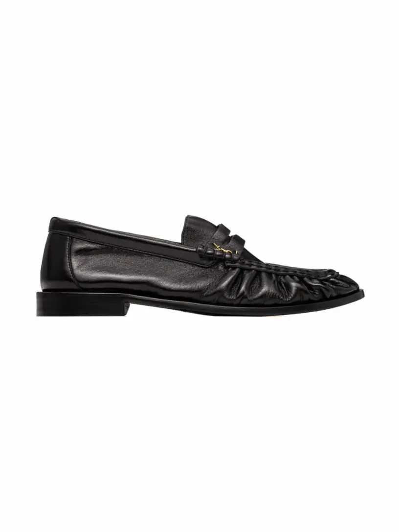 

Кожаные лоферы Saint Laurent, черный