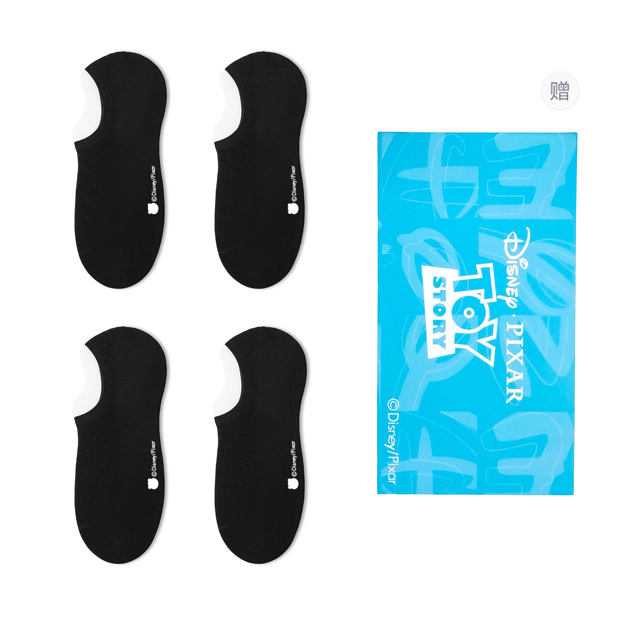 

Ноу-шоу носки унисекс шопер 4 шт Disney, черный